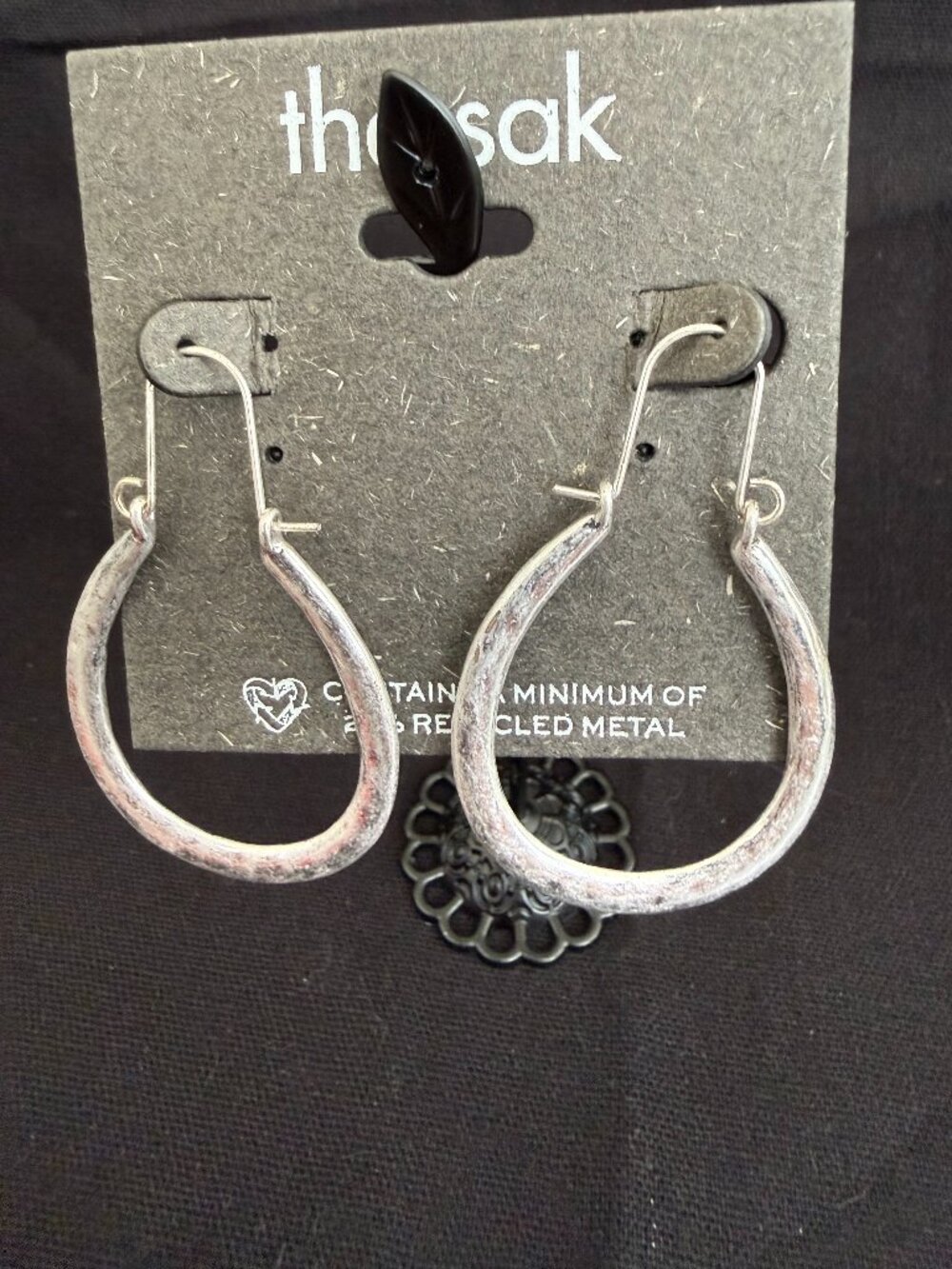 The Sak Silver Tone U-Shape Hoop Earrings MSRP $28